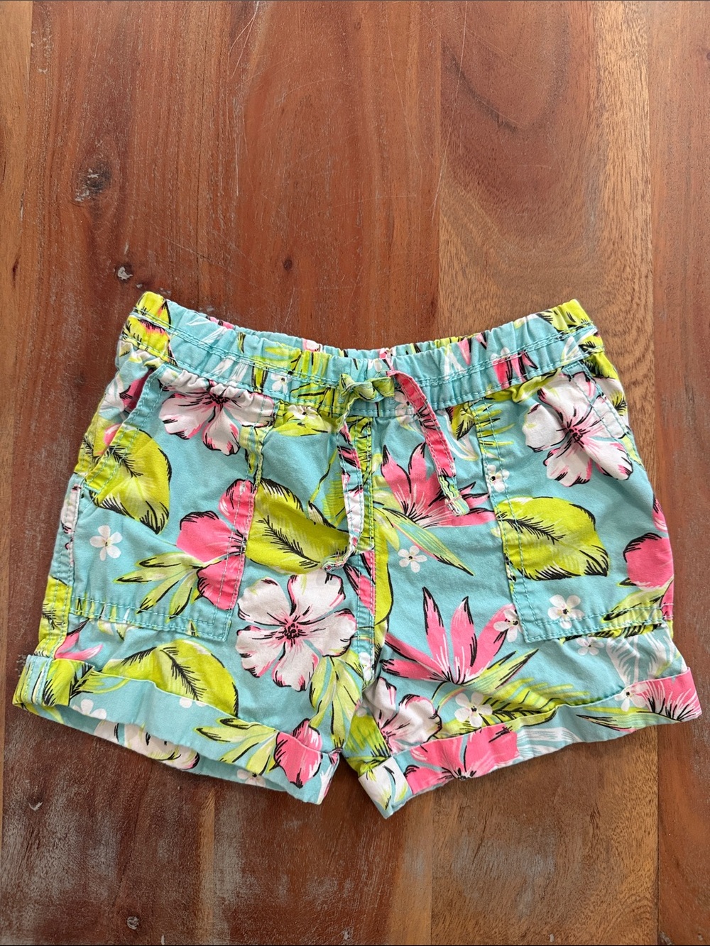 Carter’s Green Blue Floral Shorts size 4
